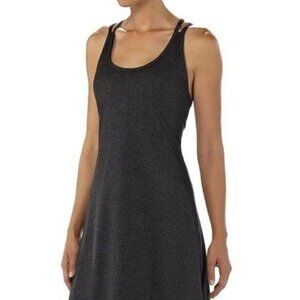Patagonia EUC Women Heather Grey Lattice Back Sleeveless Knee Length Dress Small